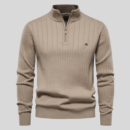 Alvis | Muscle Fit Casual Ribbed Sweater