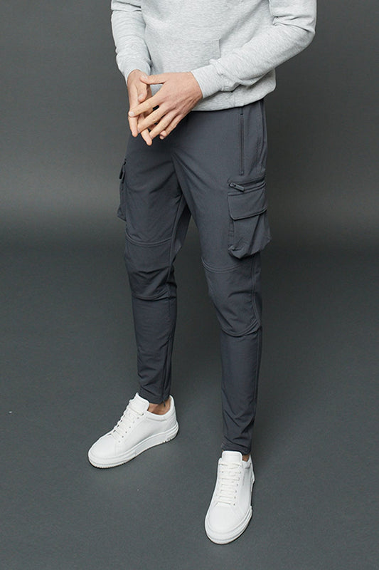 Mid Weight Nylon Cargo Pant - Light Grey