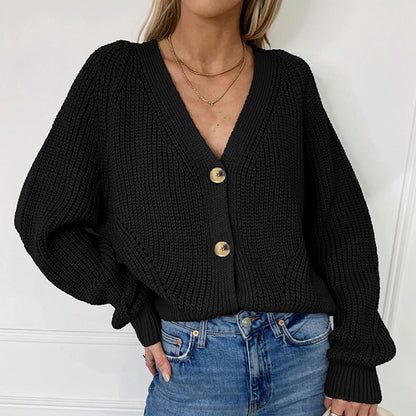 ARABELLA | V-NECK KNITTED CARDIGAN